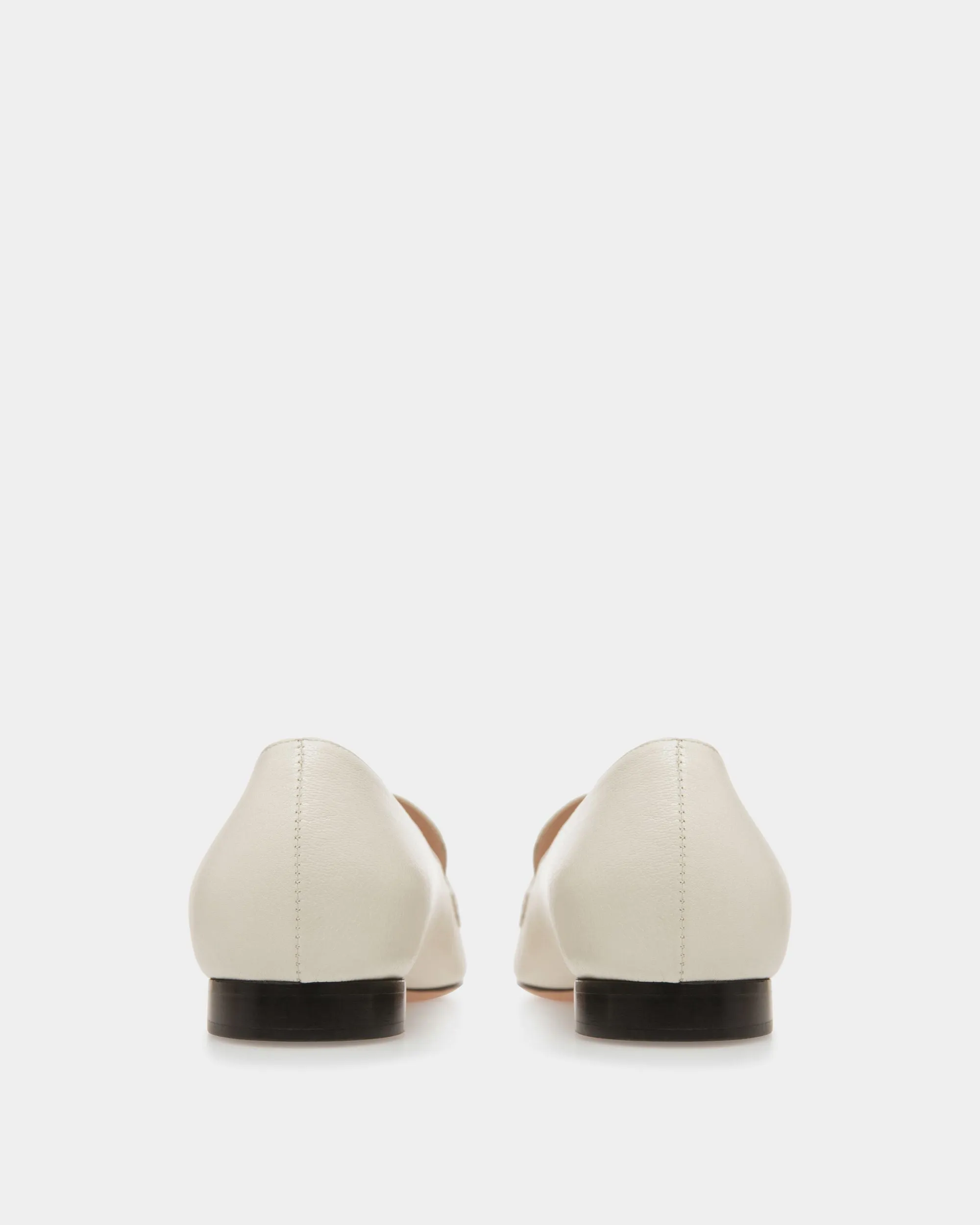 Emblem Loafers In Bone Leather