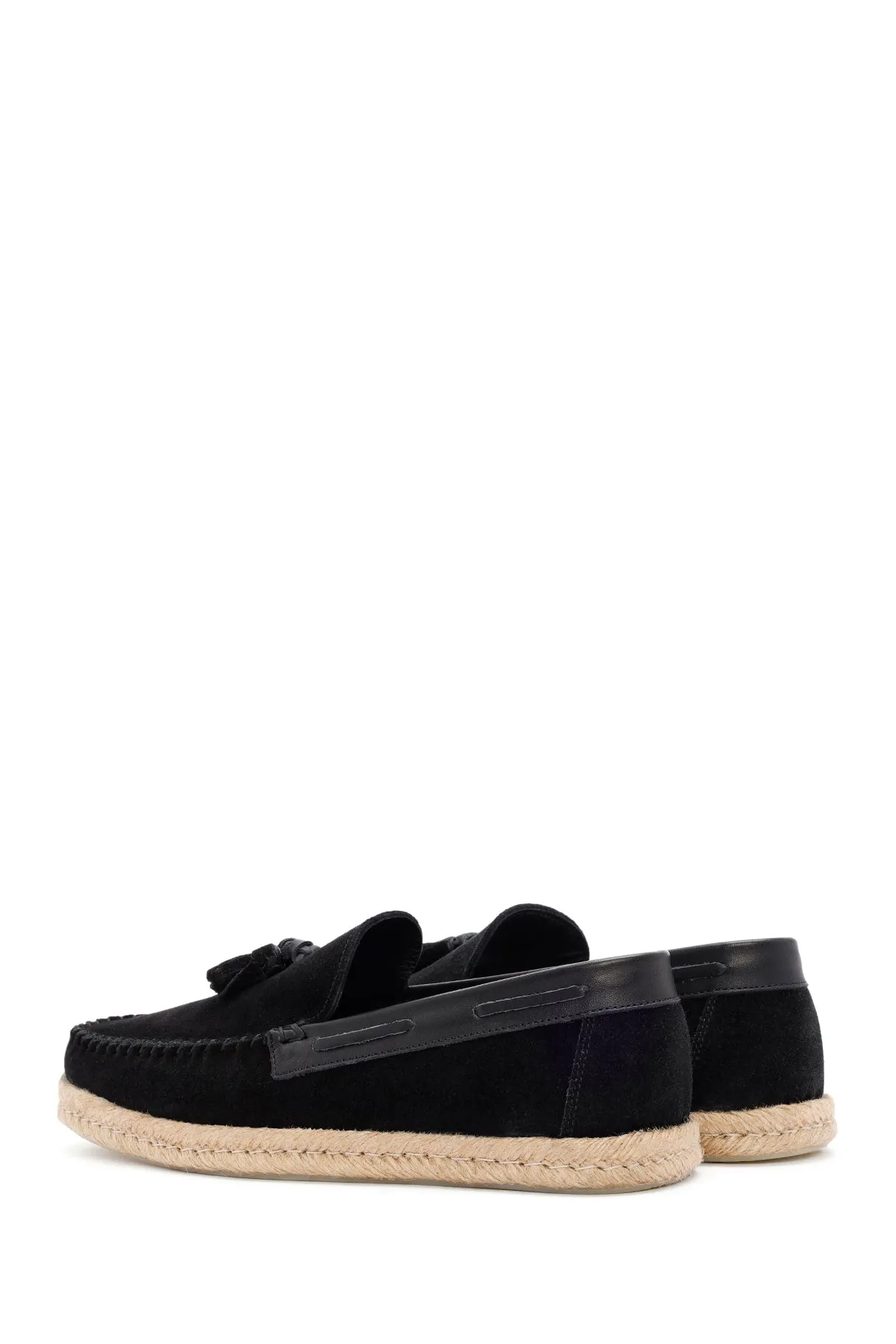 Erkek Siyah Süet Deri Casual Loafer