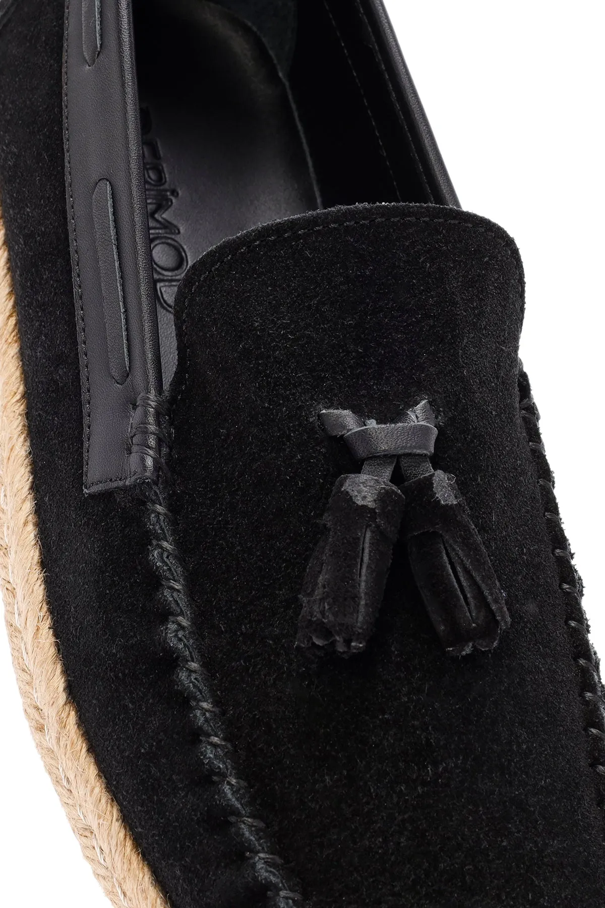 Erkek Siyah Süet Deri Casual Loafer