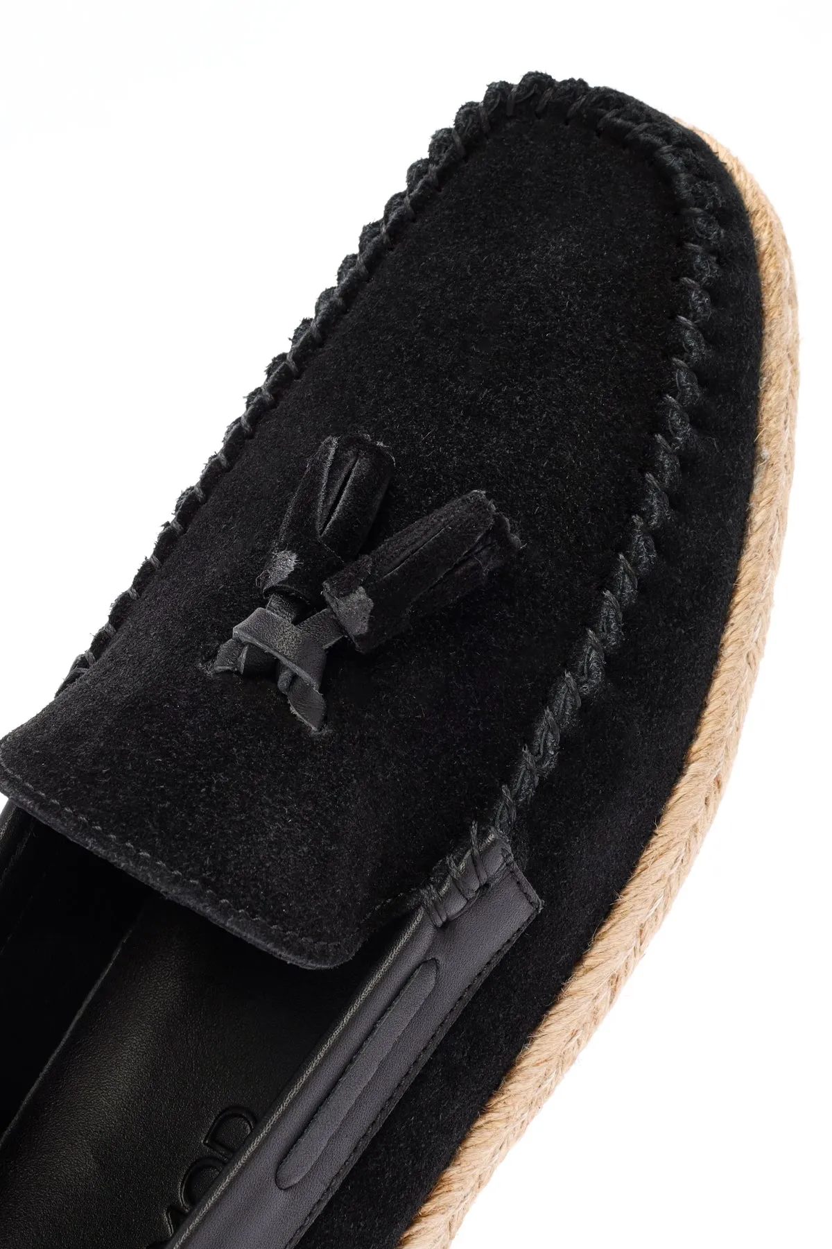 Erkek Siyah Süet Deri Casual Loafer