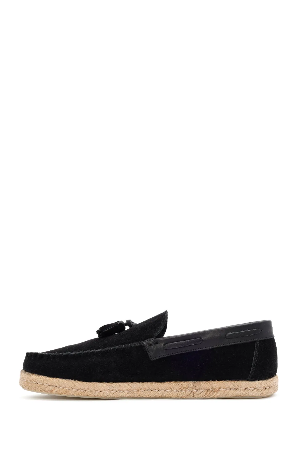 Erkek Siyah Süet Deri Casual Loafer