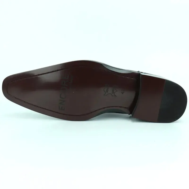 Fiesso FI-8704 Black White Encore Loafers