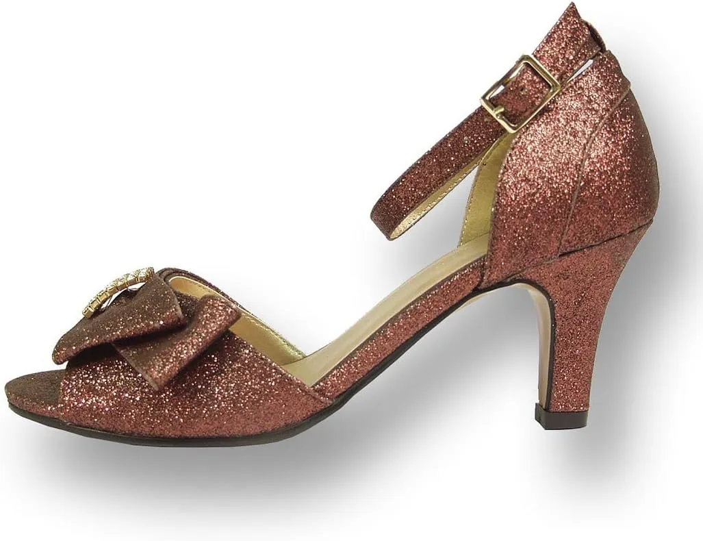Floral Elisa Women's Wide Width Evening Dress Shoes for Wedding, Prom, Dinner