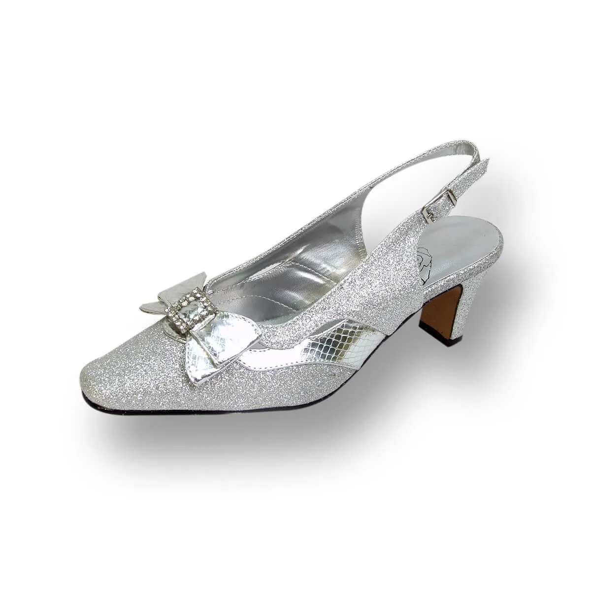 FLORAL Pearl Women's Wide Width Slingback Evening Dress Shoes