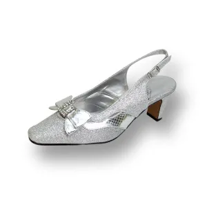 FLORAL Pearl Women's Wide Width Slingback Evening Dress Shoes