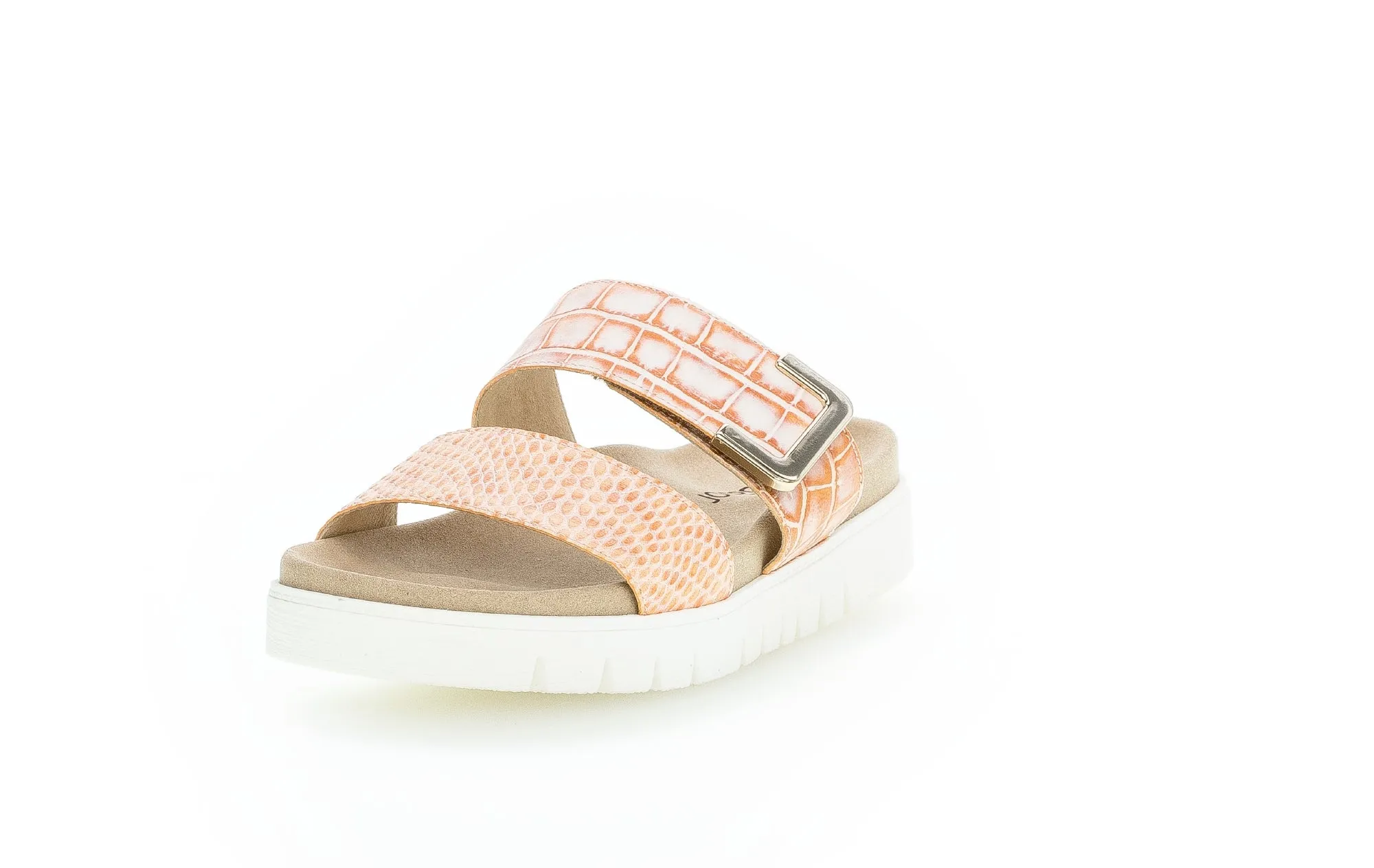 GABOR - 43.740.54 VELCRO STRAP FASHION MULE - APRICOT