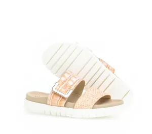 GABOR - 43.740.54 VELCRO STRAP FASHION MULE - APRICOT