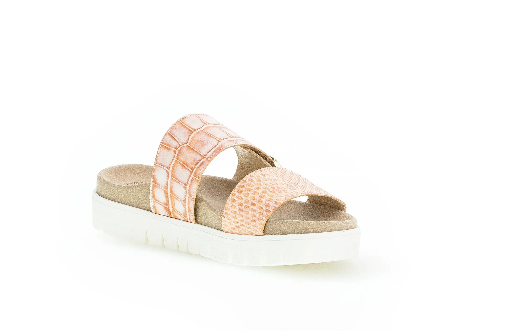 GABOR - 43.740.54 VELCRO STRAP FASHION MULE - APRICOT