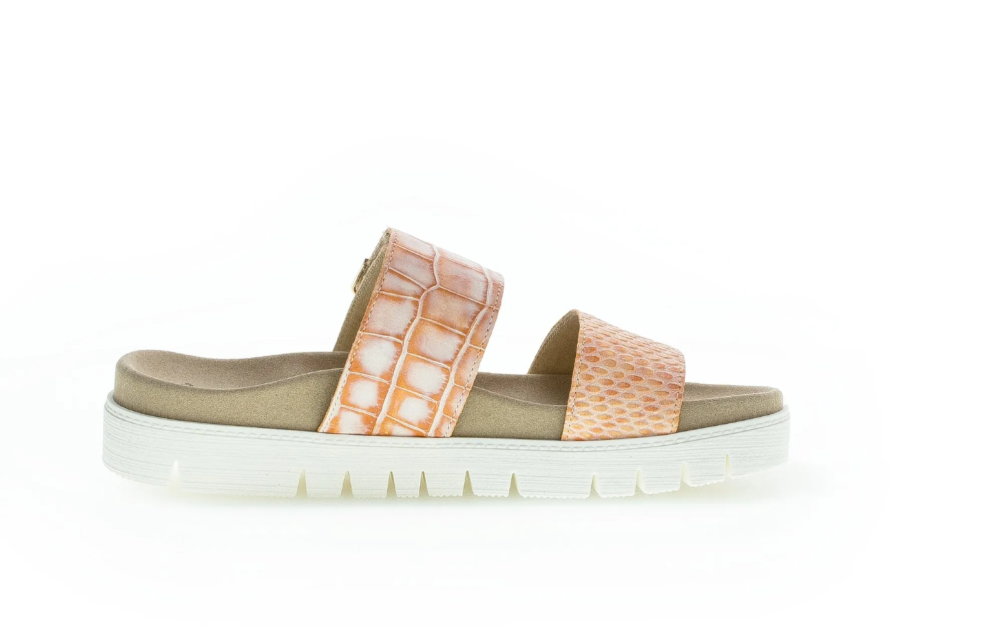GABOR - 43.740.54 VELCRO STRAP FASHION MULE - APRICOT
