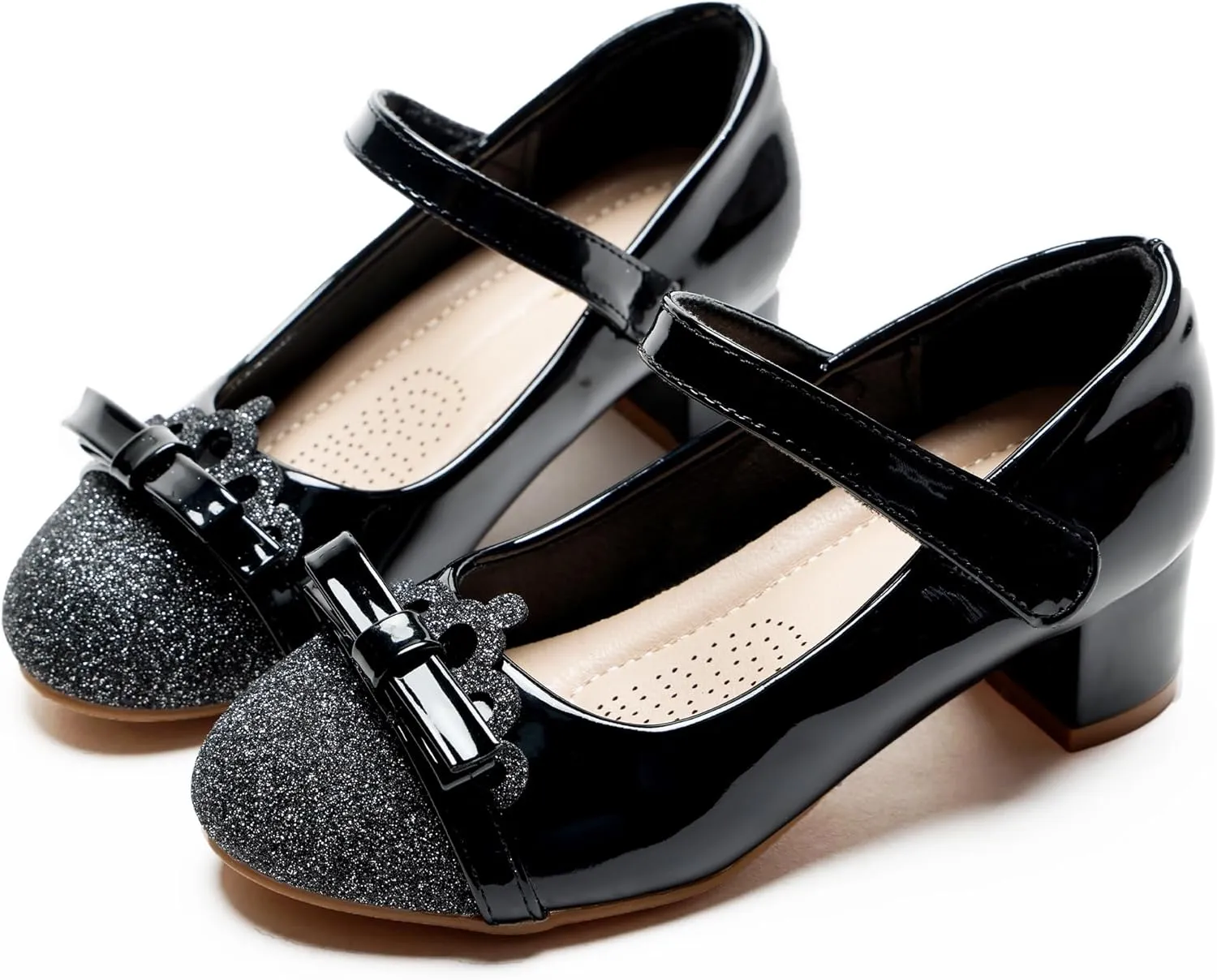 Girls Dress Shoes Low Heel School Girls Wedding Party Mary Jane Princess Pump Shoes