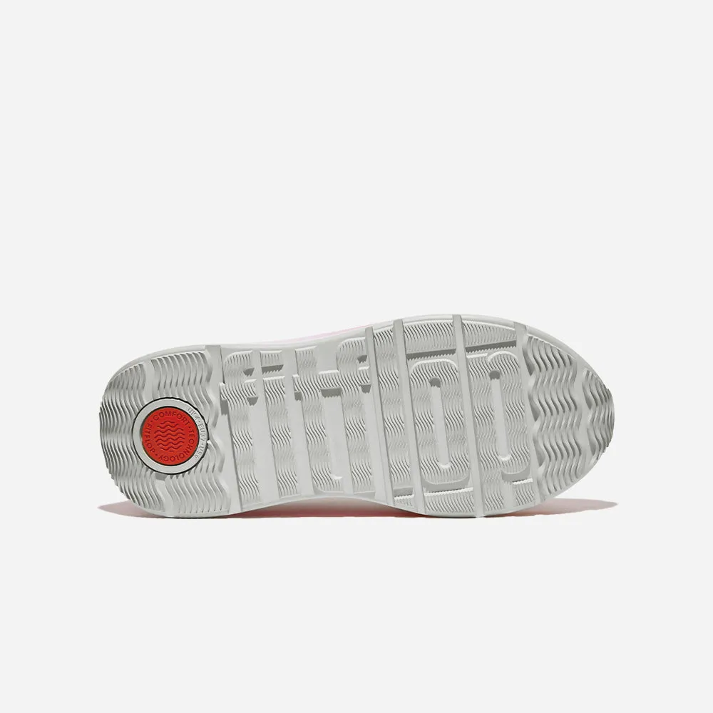 Giày Sneaker Nữ Fitflop F-Mode Ombresole Leather/Mesh Flatform - Trắng