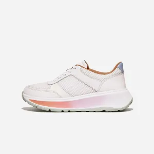 Giày Sneaker Nữ Fitflop F-Mode Ombresole Leather/Mesh Flatform - Trắng