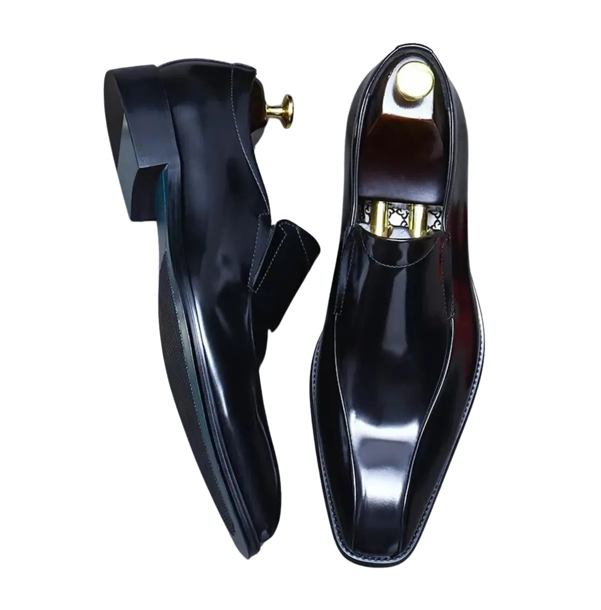 Handmade Calfskin Leather Loafer Dress Shoes for Men