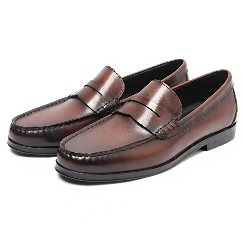 Handmade Full Grain Leather Penny Loafer Shoes