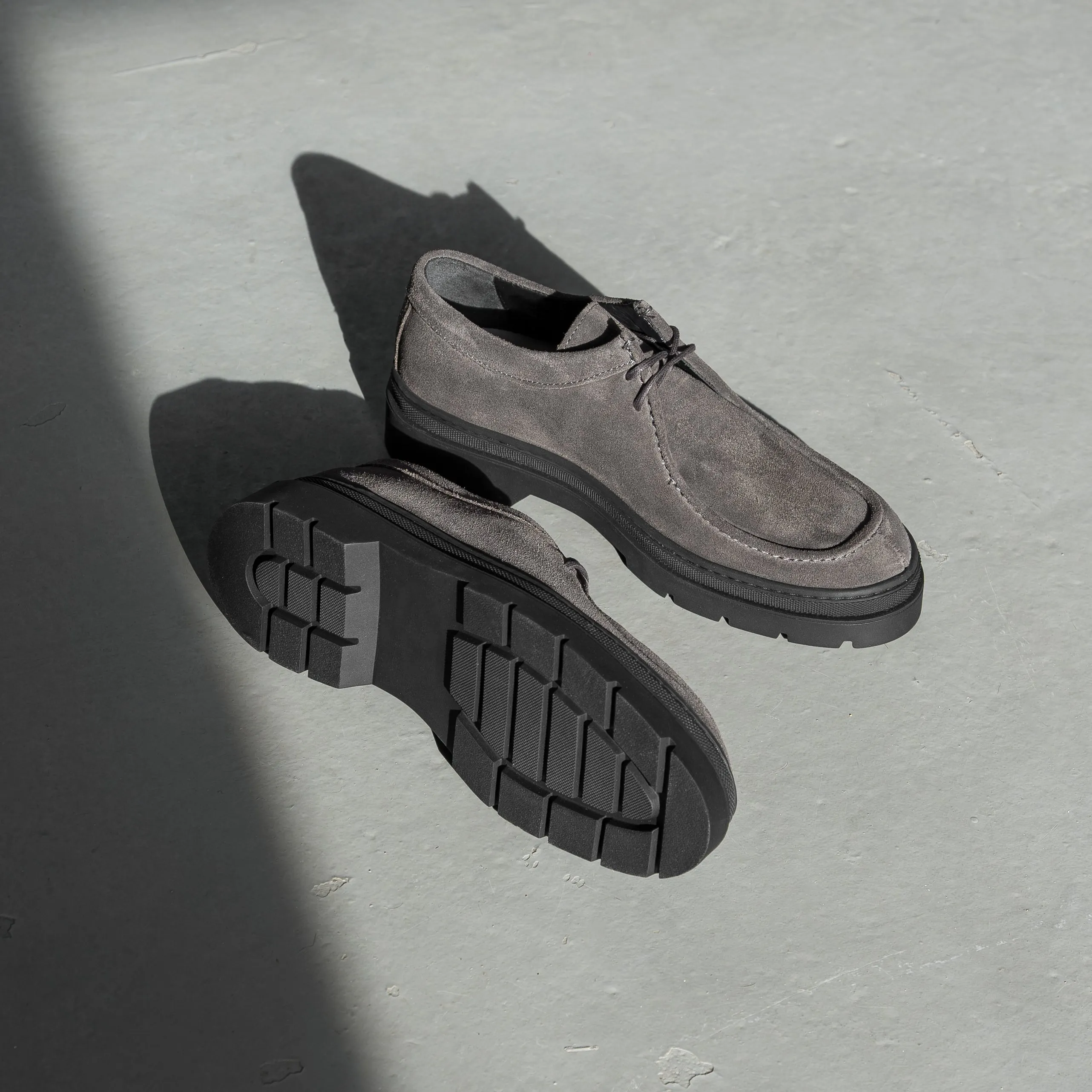 Hinson Elon Lace Moc Antracite Suede