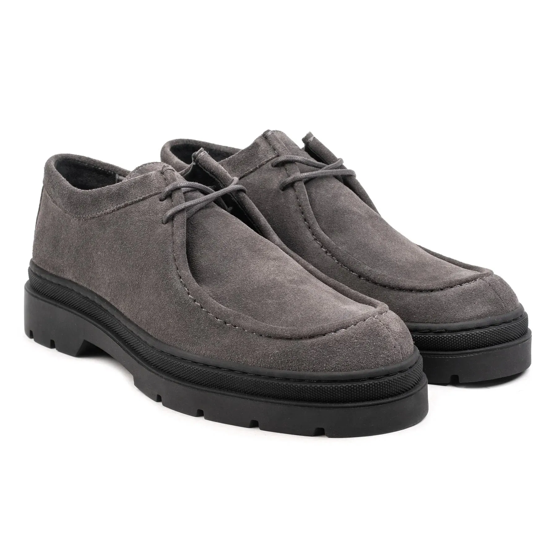 Hinson Elon Lace Moc Antracite Suede