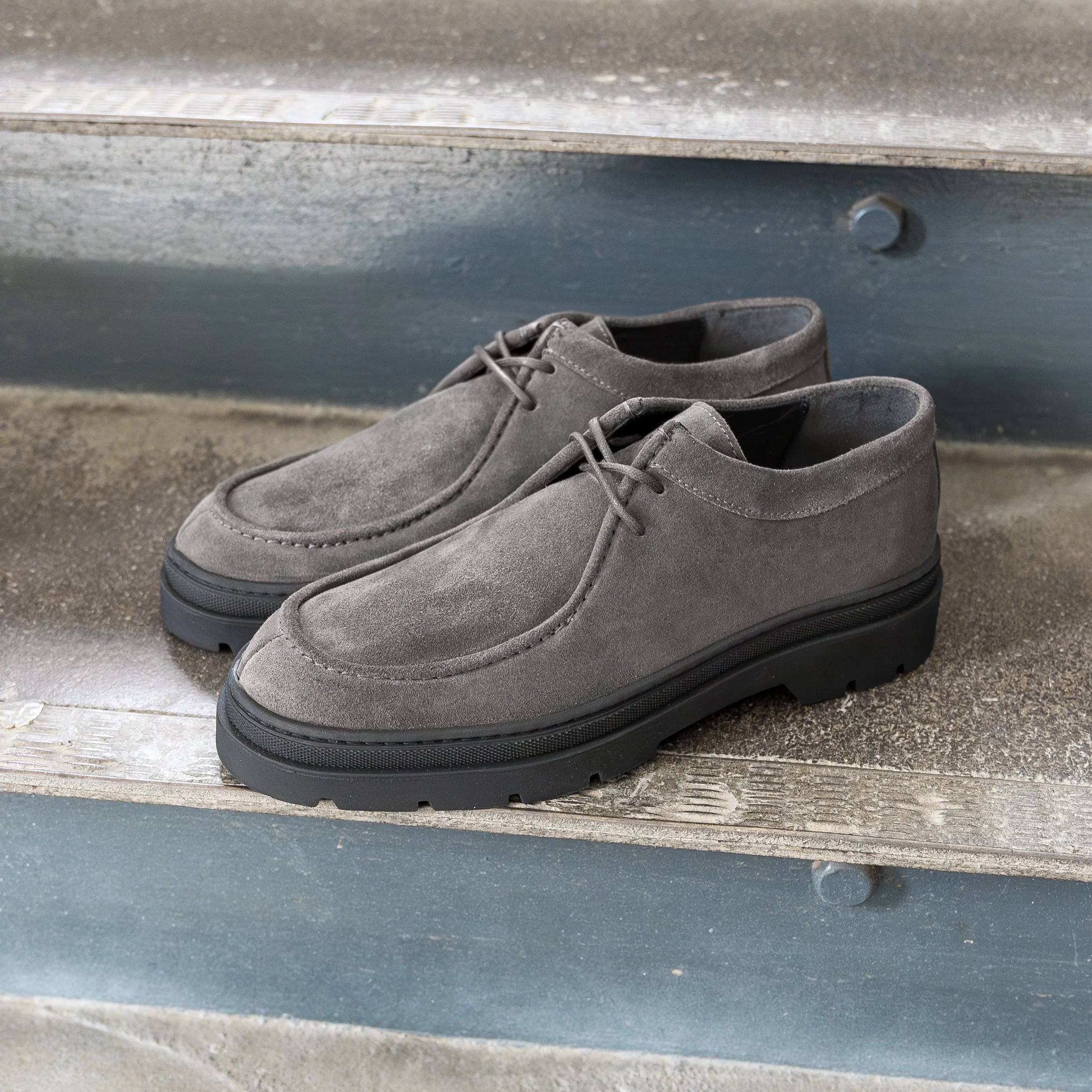 Hinson Elon Lace Moc Antracite Suede