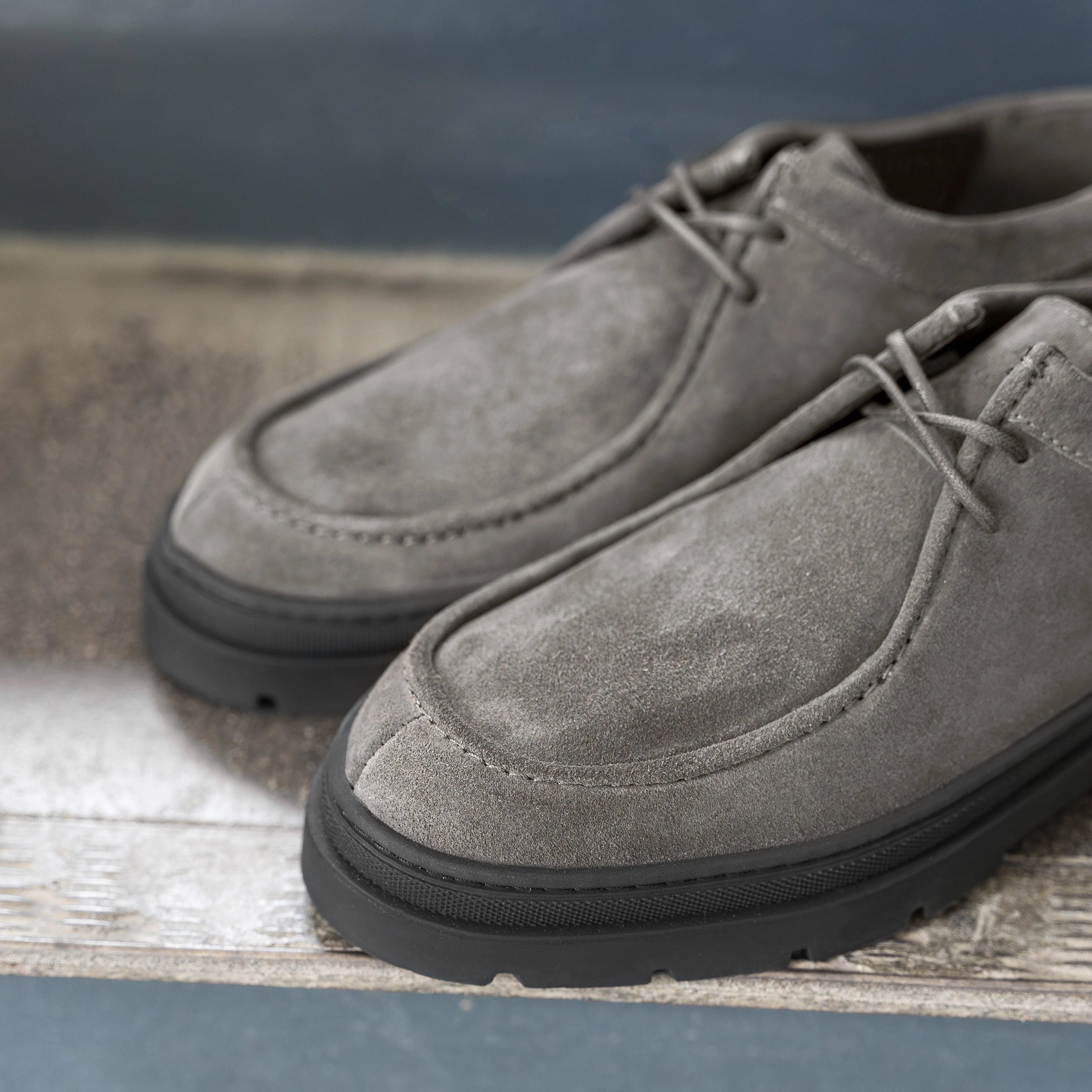Hinson Elon Lace Moc Antracite Suede
