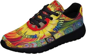 Hippie Fashion Sneakers Men Women Running Shoes Lightweight Breathable Casual Sports Walking Shoes