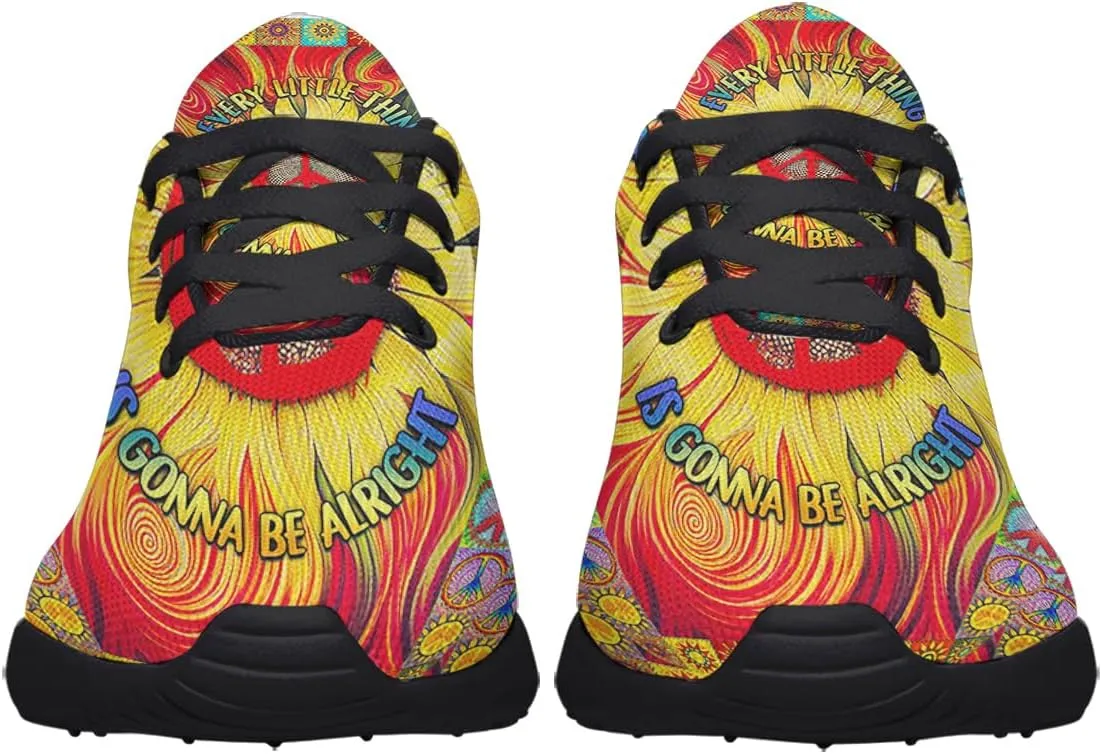 Hippie Fashion Sneakers Men Women Running Shoes Lightweight Breathable Casual Sports Walking Shoes