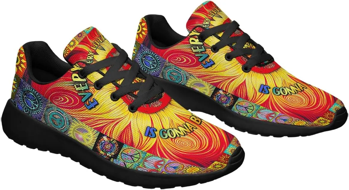 Hippie Fashion Sneakers Men Women Running Shoes Lightweight Breathable Casual Sports Walking Shoes