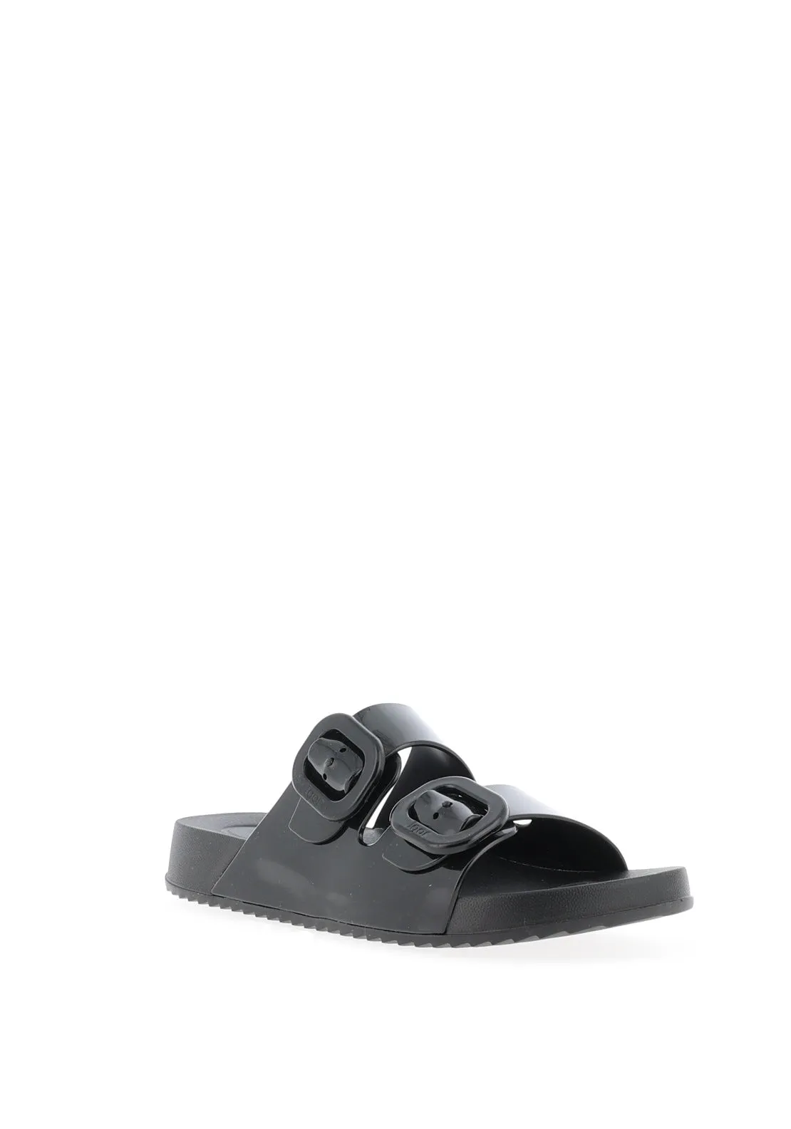 Igor Havana Patent Mule Sandals, Black