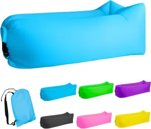 Inflatable Lounger Air Sofa Hammock, Inflatable Couch for Camping, Portable Waterproof Anti-Air Leaking Pouch Couch Air Chair for Outdoor, Beach, Hiking, Picnics, Music Festivals