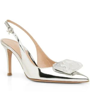 Jaipur Sling Metal Pump in Silver