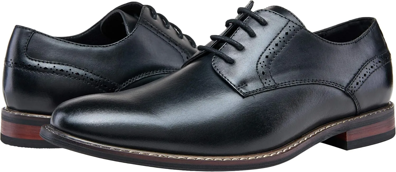 Jousen Men's Dress Cap Toe Wingtip Brogue Oxford Formal Shoes for Business and Derby Occasions