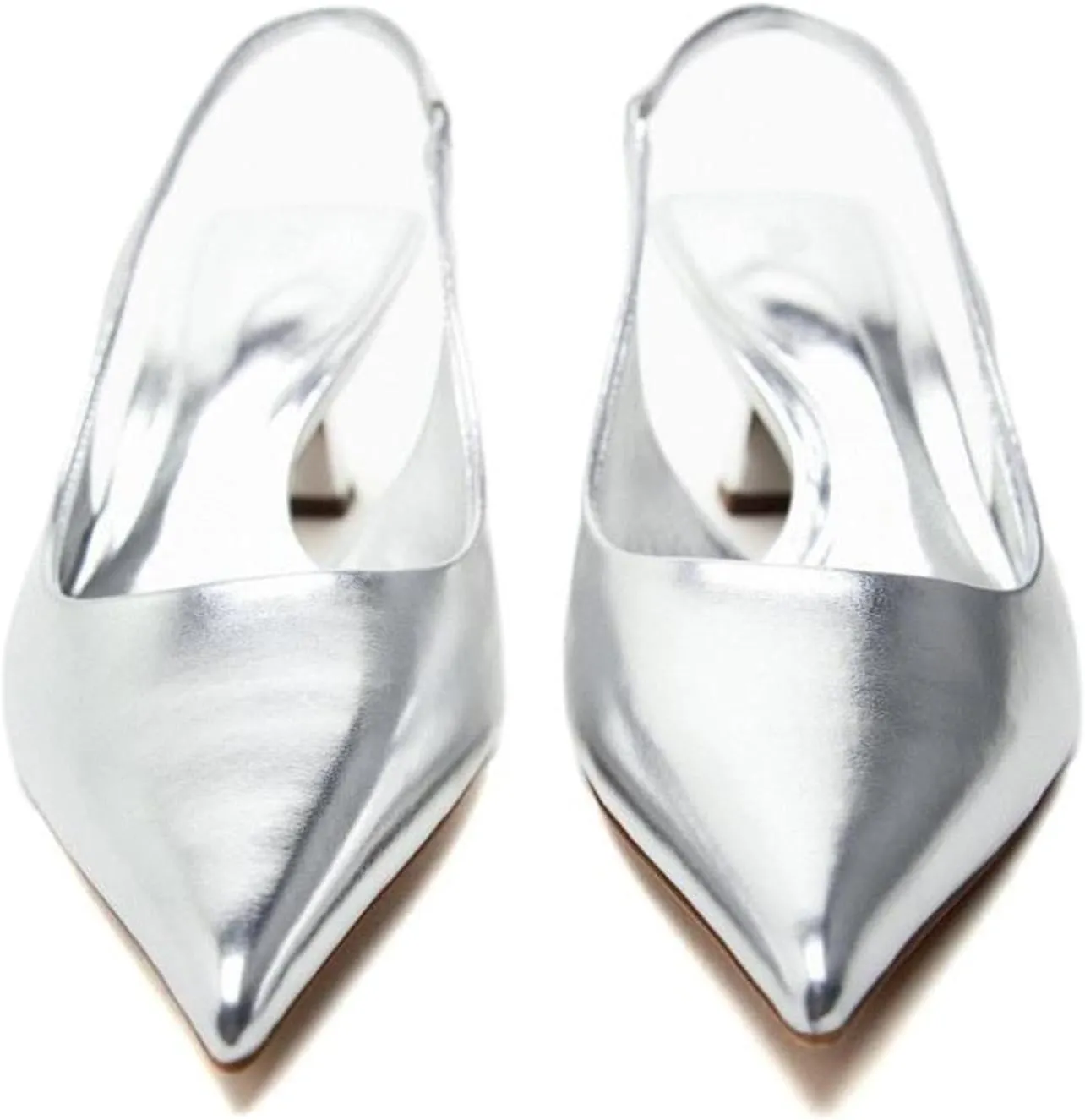 KaroNairy Stiletto Heels for Women Pointed Toe Slingback Heels Closed Toe mid Heel Wedding Dress Pumps Shoes with Buckles