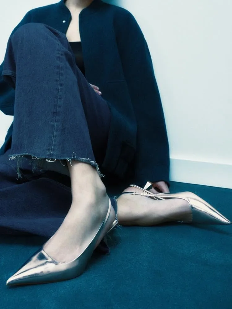 KaroNairy Stiletto Heels for Women Pointed Toe Slingback Heels Closed Toe mid Heel Wedding Dress Pumps Shoes with Buckles