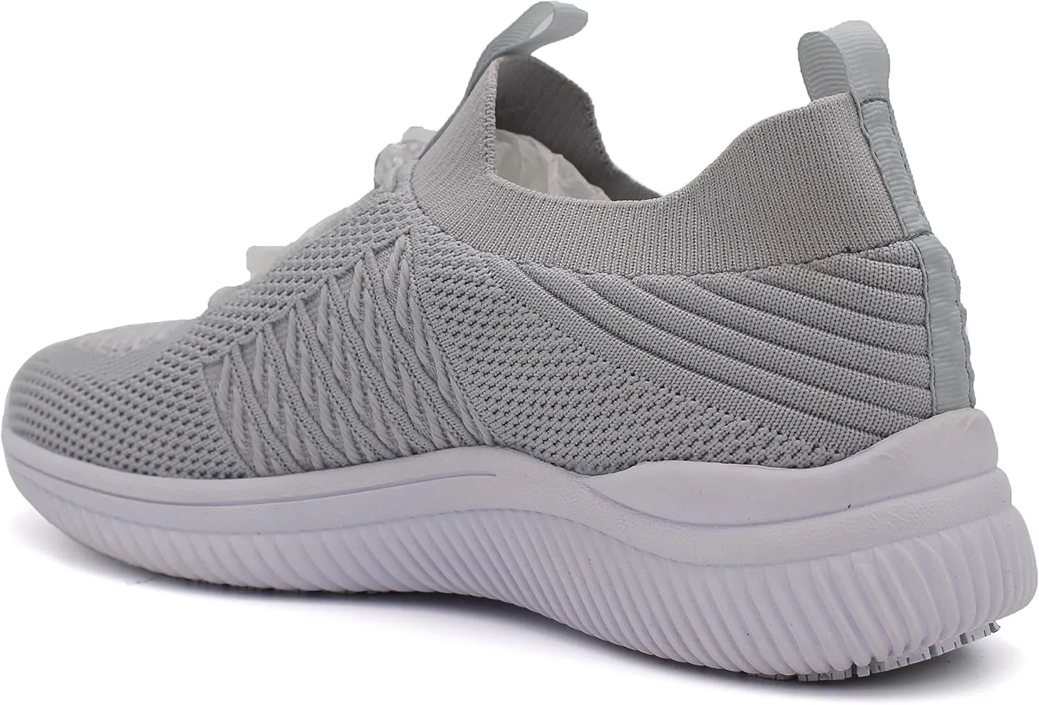 Laforst Jewel Womens Synthetic Mesh Upper Lace Up Nonslip Server Waitress Slip On Sneaker Free Socks