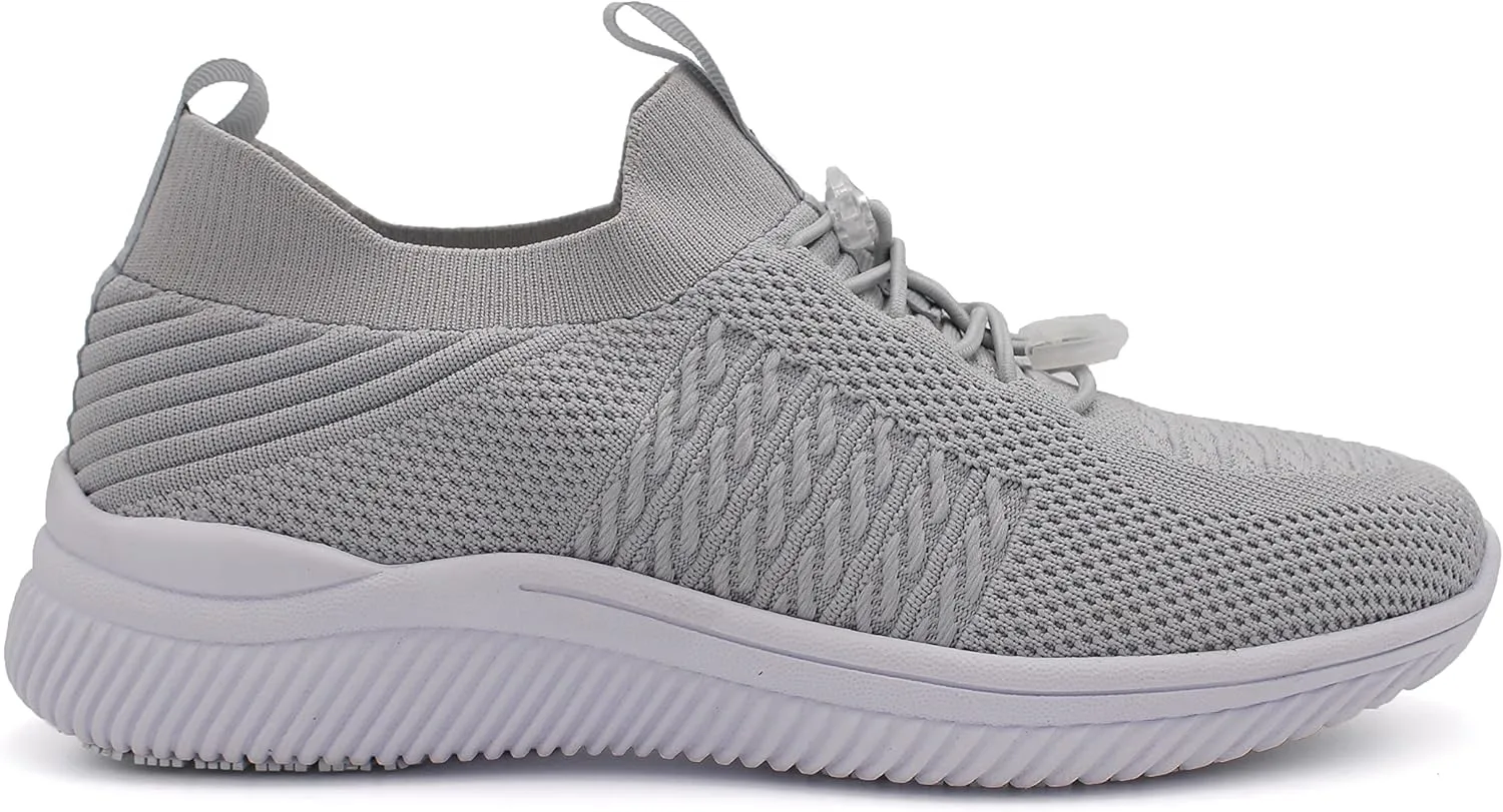 Laforst Jewel Womens Synthetic Mesh Upper Lace Up Nonslip Server Waitress Slip On Sneaker Free Socks