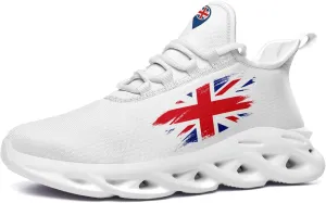 Lightweight Running Shoes with British Union Flag Design, Comfortable Tennis Sneaker Sports Workout Trainers for Men Women