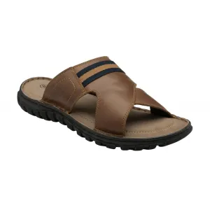 Lotus Bastion Men's Leather Slip On Mule Sandal Tan