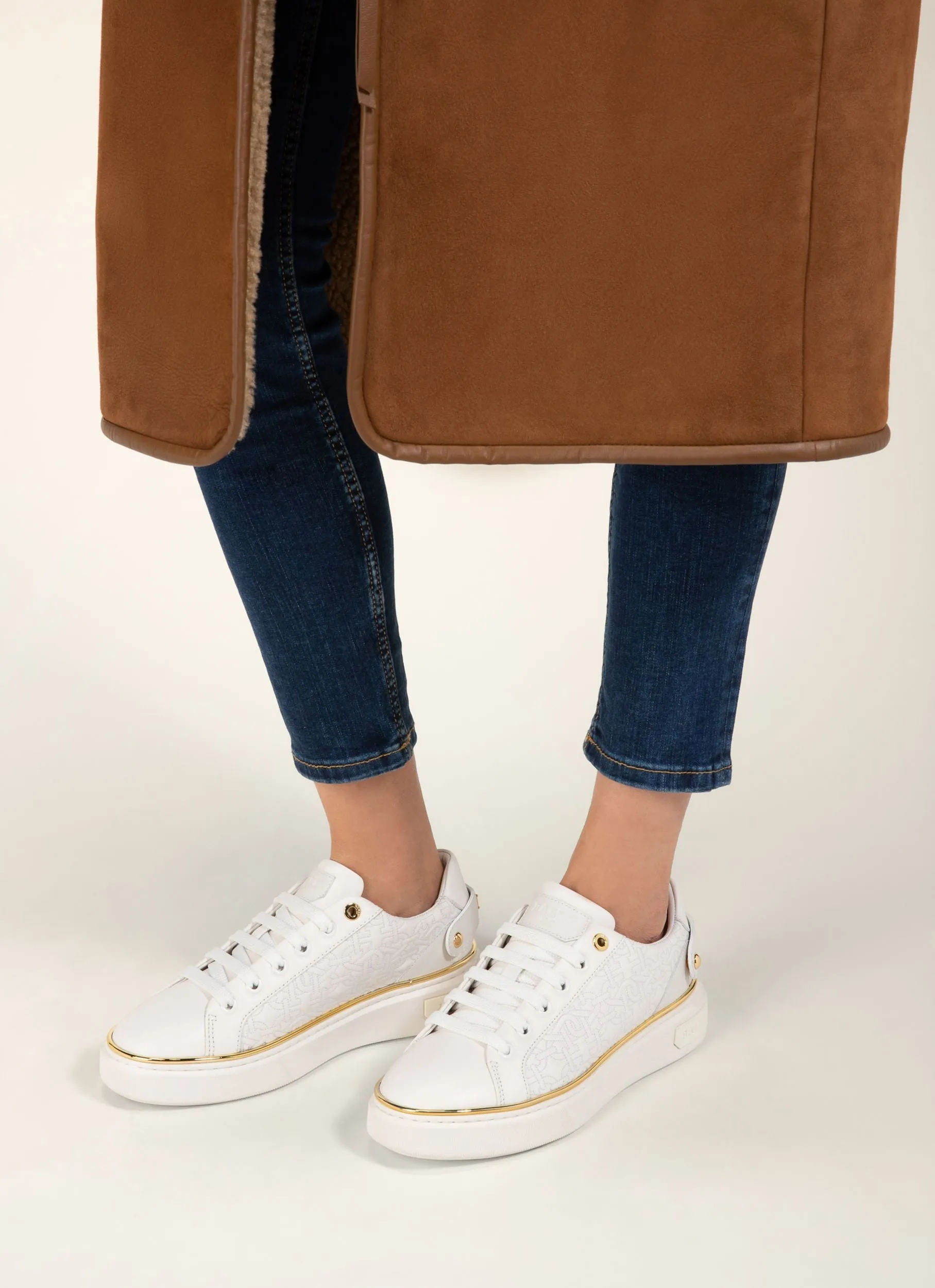 Malya Leather Sneakers In White