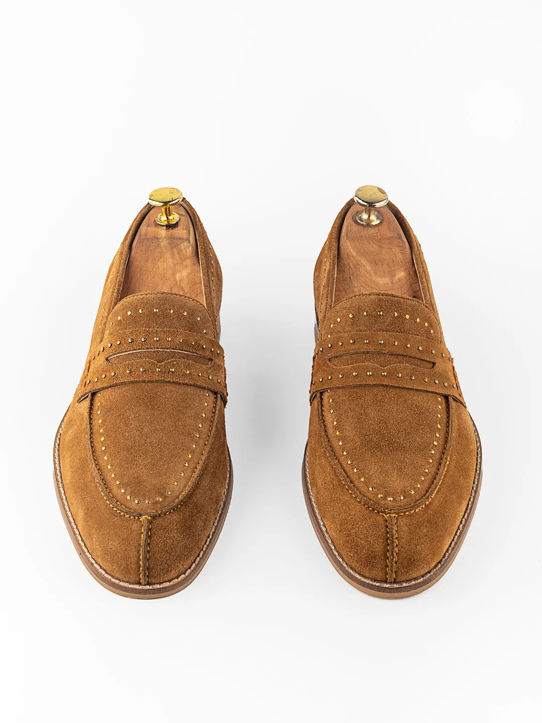 Marino Grain Studded Pinned Slipon Loafers For Men