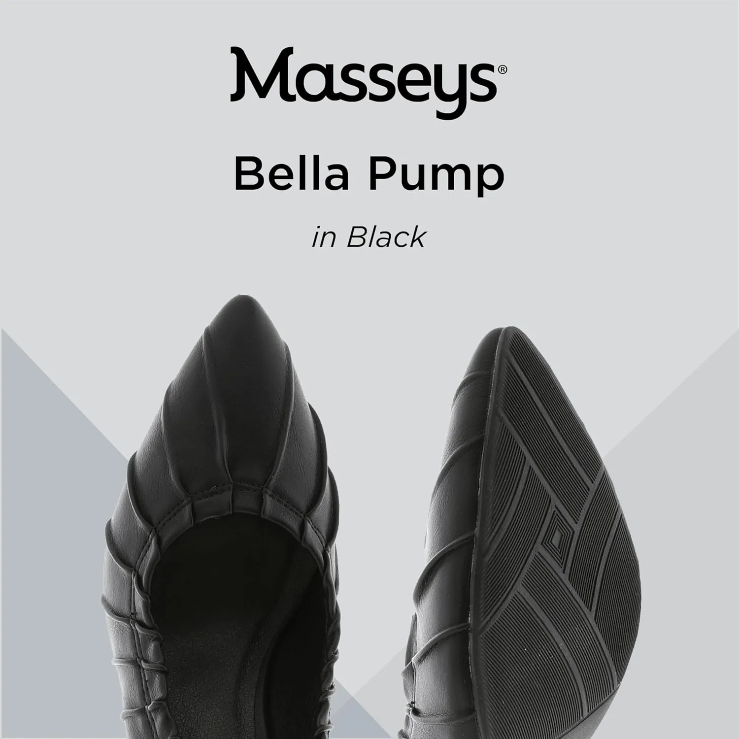 Masseys Women's Bella Pleated Mid Heel Pump