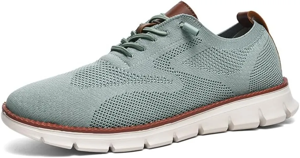 Mens Casual Dress Shoes,Breathable Lightweight Sports Shoes Mesh Shoes,Oxfords Lace Up Business Walking Shoes