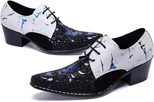 Men's High Cuban Heel Ballroom Western Derby