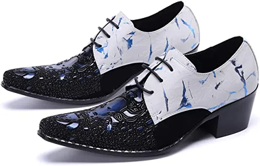 Men's High Cuban Heel Ballroom Western Derby