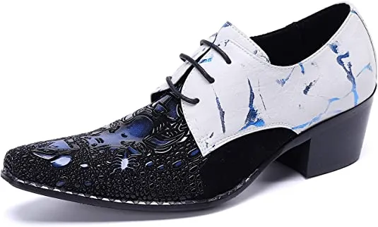 Men's High Cuban Heel Ballroom Western Derby