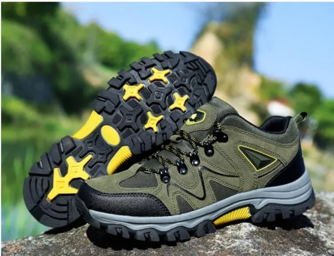 Men's Hiking Shoes Flexible Non-Slip Trekking Trail Shoes Lightweight Breathable Work Camping & Outdoors Walking