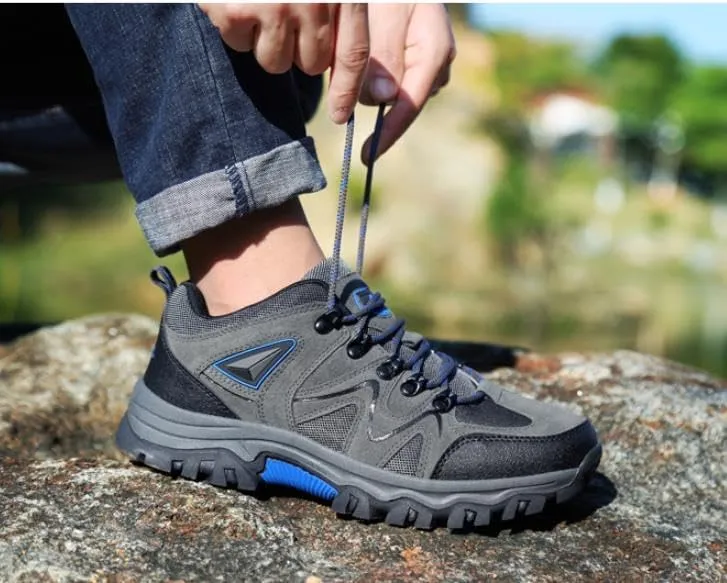 Men's Hiking Shoes Flexible Non-Slip Trekking Trail Shoes Lightweight Breathable Work Camping & Outdoors Walking