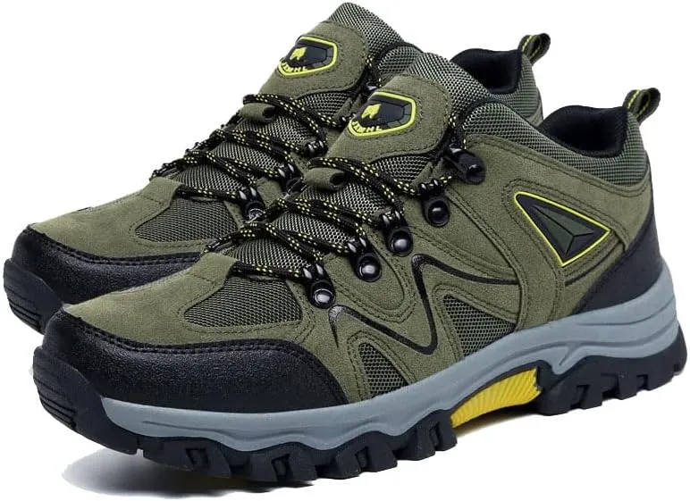Men's Hiking Shoes Flexible Non-Slip Trekking Trail Shoes Lightweight Breathable Work Camping & Outdoors Walking
