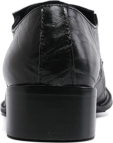 Men's Metal Pointed Toe Western Derby