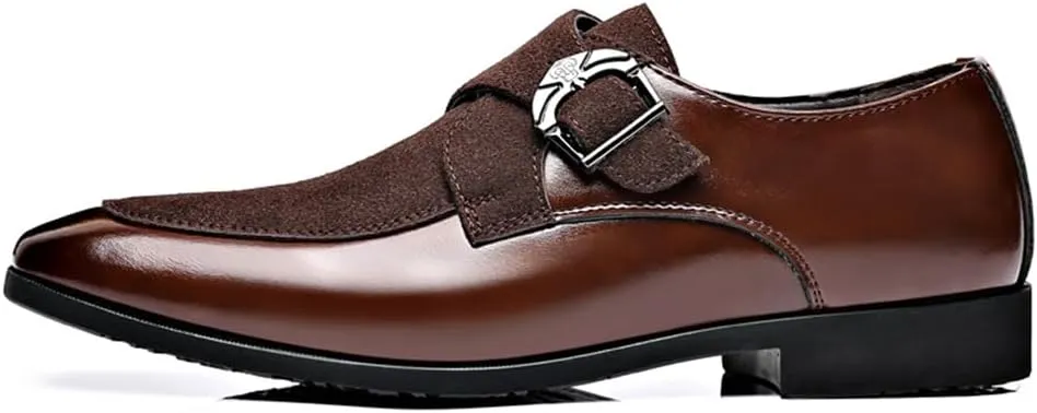 Men's Suede Patent Leather Dress Shoes Business Formal Derby Fashion Oxford Tuxedo Shoes