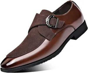 Men's Suede Patent Leather Dress Shoes Business Formal Derby Fashion Oxford Tuxedo Shoes