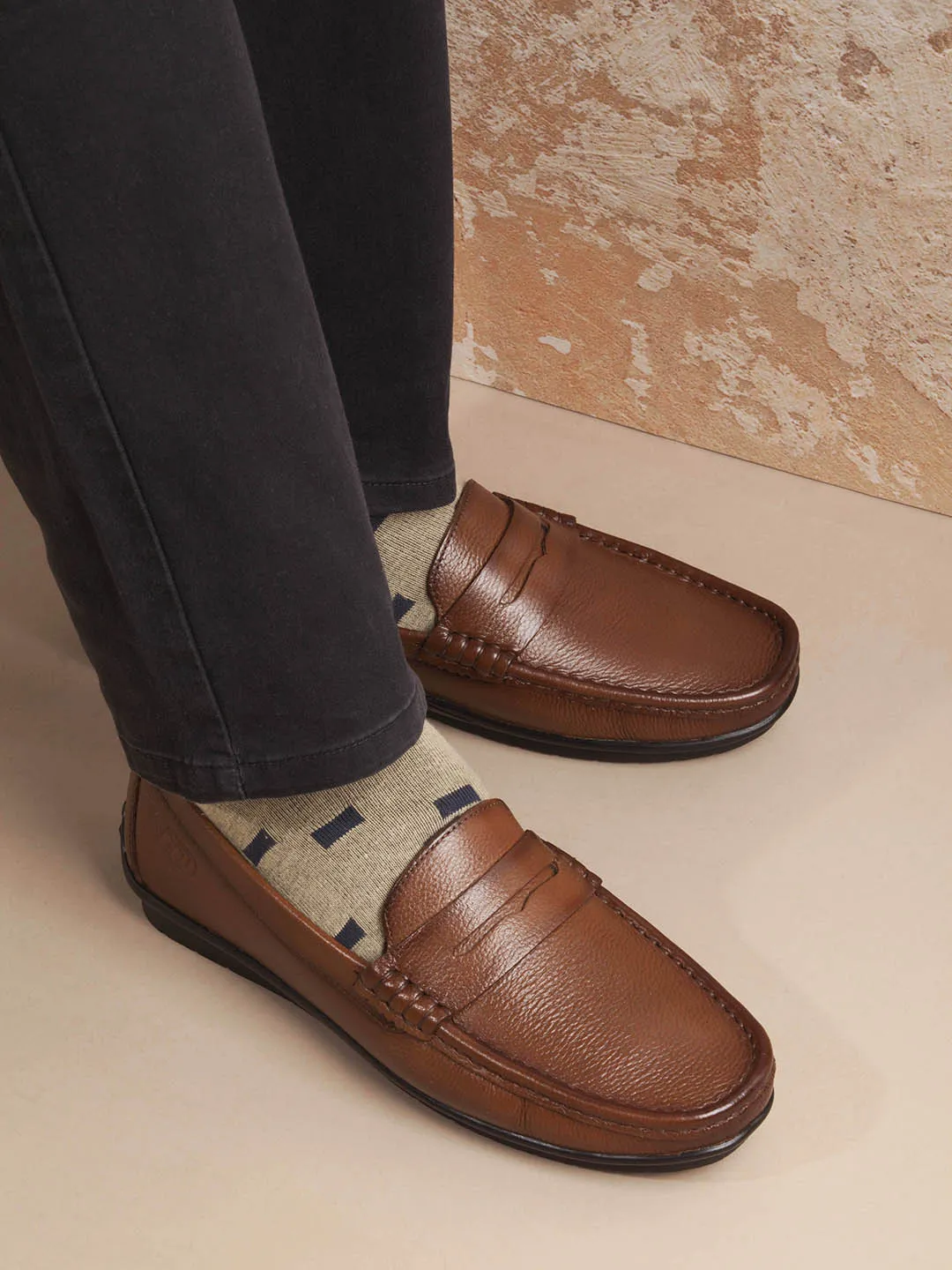 Men's Tan Loafers (ID6111)