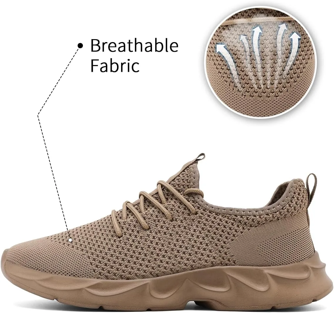 Mens Walking Shoes Slip On Tennis Non Slip Sneakers Outdoor Running Sports Trainers Athletic Sneaker Road Casual Workout Lightweight Shoes